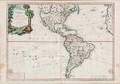 North and South America Jean or Robert Janvier fl 17461776 LAmerique divise en ses Principaux Etats