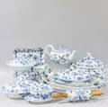 Extensive Assembled Set of Mostly Meissen Blue Onion and Blue Danube Ceramic Dinnerware