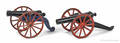 Two cast iron cannons