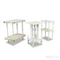 Three Whitepainted Spoolturned Tables