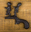 Ives cast iron  Chinese Must Go  animated cap gun
