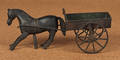 Ives cast iron walking horse cart