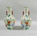 Pair of Enameled Vases