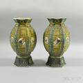 Pair of Famille Verte Porcelain Lanterns