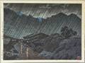 Kawase Hasui 18831957 Night Rain at Suhara Kiso