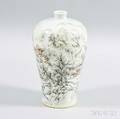 Enameled Porcelain Meiping Vase