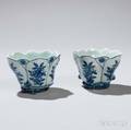 Pair of Blue and White Cups