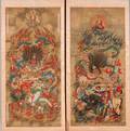 Four Hanging Scrolls Depicting Buddha and His Teaching China 20th century