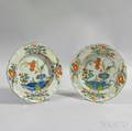 Pair of Cantagalli Polychrome Soup Plates