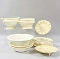 Nine Creamware Tableware Items