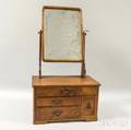 Zelkova Wood Dressing Table Case with Mirror