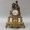 French Gilt Figural Mantel Clock