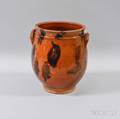 Redware Pottery Twohandled Jar