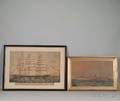 Two Framed Handcolored Lithographs of Ships