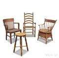 Three Chairs and a Stool