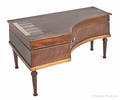 Mahogany piano form dresser box mid 19th c