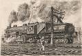 Reginald Marsh American 18981954 Loco  Erie Watering