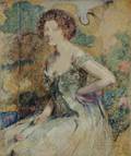 Robert Lewis Reid American 18621929 Woman Seated Before a Japanese Screen