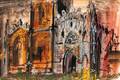 John Piper British 19031992 Gothic Church Facade Gaddesby