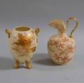 Two English Floraldecorated Ceramic Vessels