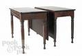 Sheraton mahogany twopart dining table with swivel tops