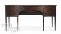 Hepplewhite style mahogany sideboard with line inlay