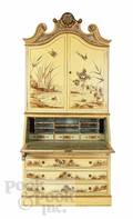 George III style lacquered secretary desk