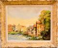 Andr Renault French 20th Century Village on a River