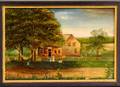 American School 20th Century Farmhouse with Children Playing