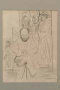 Raphael Soyer American 18991987 Preparatory Drawing