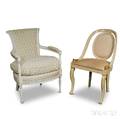 Two Frenchstyle Upholstered Chairs