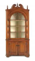 Pennsylvania pine twopart corner cupboard ca 1825