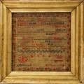 Framed Needlework Sampler Ann Jackson