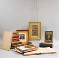 Group of Assorted Books Framed Engravings and Sheet Music