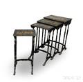 Set of Four Chinese Export Lacquered Nesting Tables