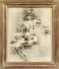 Henri Delcambre French 19112003 Seated Nude
