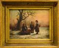 Dutch School 19th Century Children in a Winter Landscape