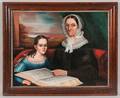 American School 19th20th Century Double Portrait of a Mother and Child