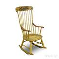 Paintdecorated Armed Rocking Chair
