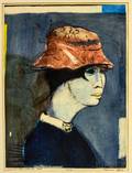Marvin Lowe American 19272010 Oriental Girl with Red Hat