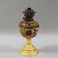 Kosmos Brenner Victorian Floralenameled Oil Lamp