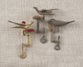 Three Victorian sewing birds