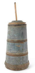 Painted pine butter churn