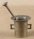 Brass mortar and pestle