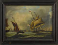 Continental oil on canvas seascape
