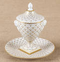 Le Tallec porcelain urn and undertray