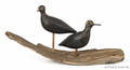 Pair of Massachusetts carved and painted plover decoys late 19th c
