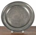 Newport Rhode Island pewter charger ca 1775
