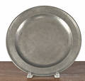 Boston Massachusetts pewter charger ca 1800