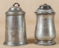 Two English pewter tankards ca 1800